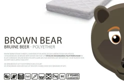 ABZ Peutermatras 70 x 150 cm Bruine Beer Polyether Stevig En Vormvast