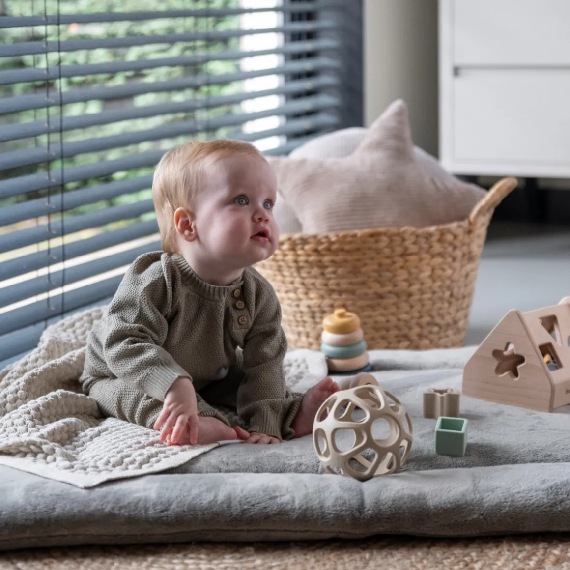 Baby's Only Boxkleed Cozy Urban Green - 75x95