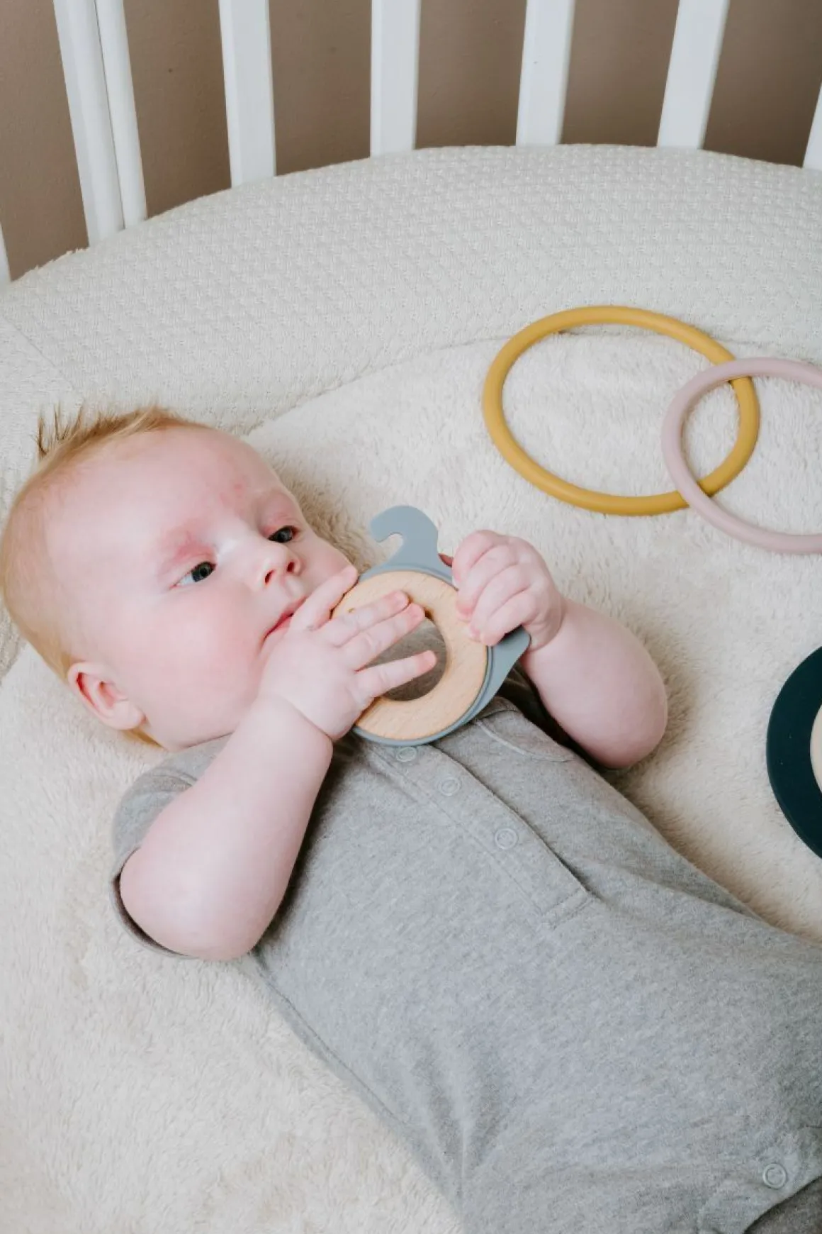 Baby's Only Boxkleed Rond Sky Warm Linen 90 cm