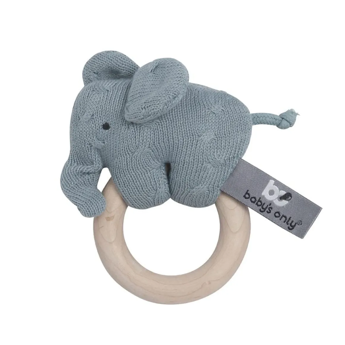 Baby's Only Houten Rammelaar Olifant Stonegreen