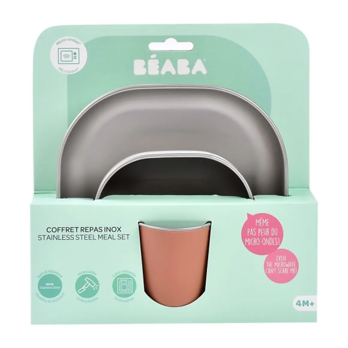 Beaba Maaltijdset RVS Terracotta
