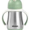 Beaba RVS Drinkbeker met Rietje 250ml Groen