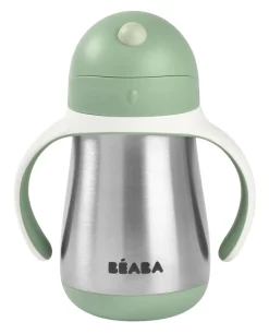 Beaba RVS Drinkbeker met Rietje 250ml Groen