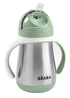 Beaba RVS Drinkbeker met Rietje 250ml Groen