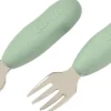 Beaba Set Van 2 Roestvrijstalen Besteksets Sage Green