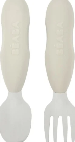 Beaba Set Van 2 Roestvrijstalen Besteksets Velvet Grey