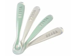 Beaba Set van 4 Siliconenlepels 1ste leeftijd - Velvet Grey/Sage Green
