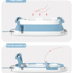 Bebies First Opvouwbaar Baby Badje Roze & Wit