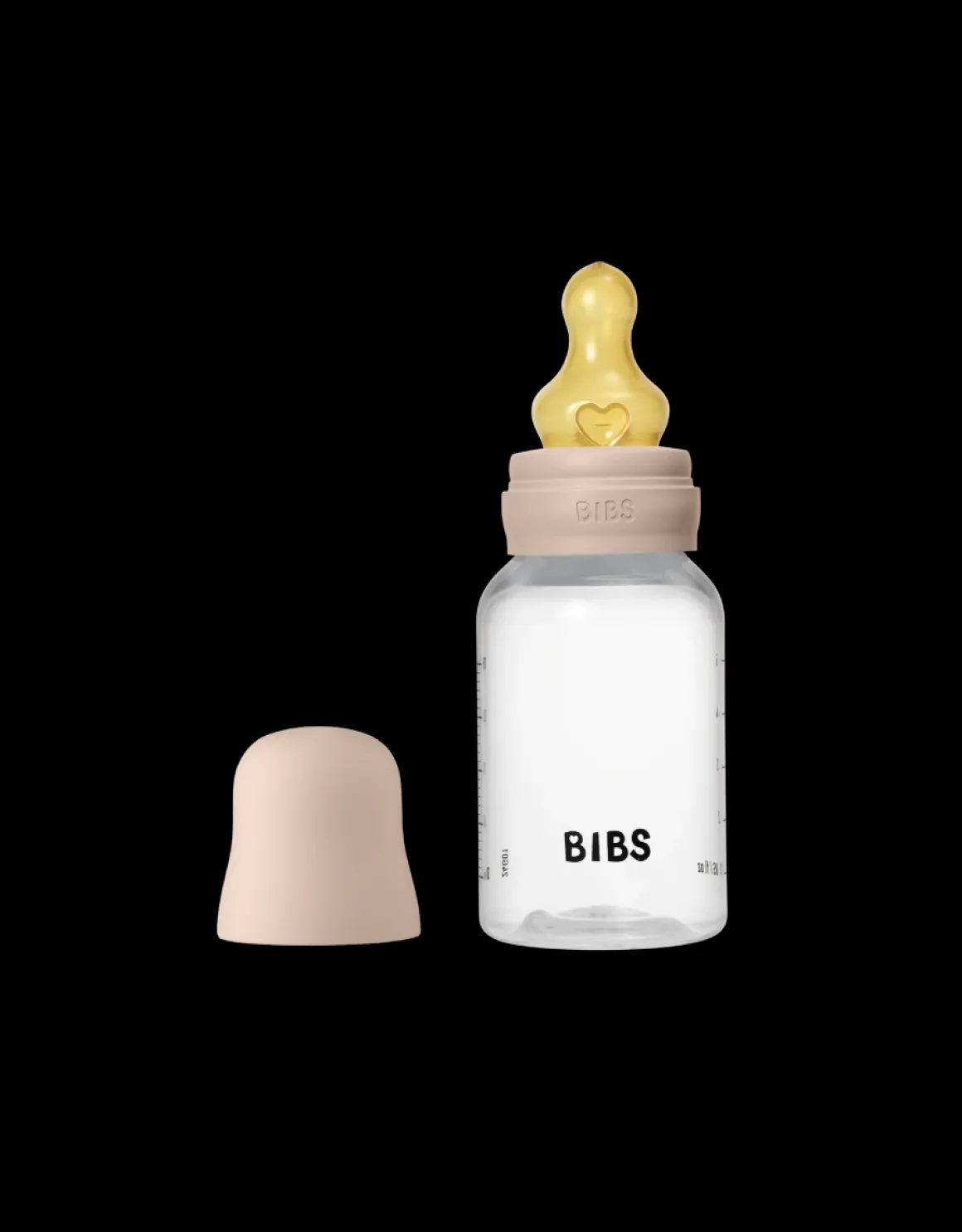 BIBS Baby Fles Rond Latex 150 ml Slow Flow Blush