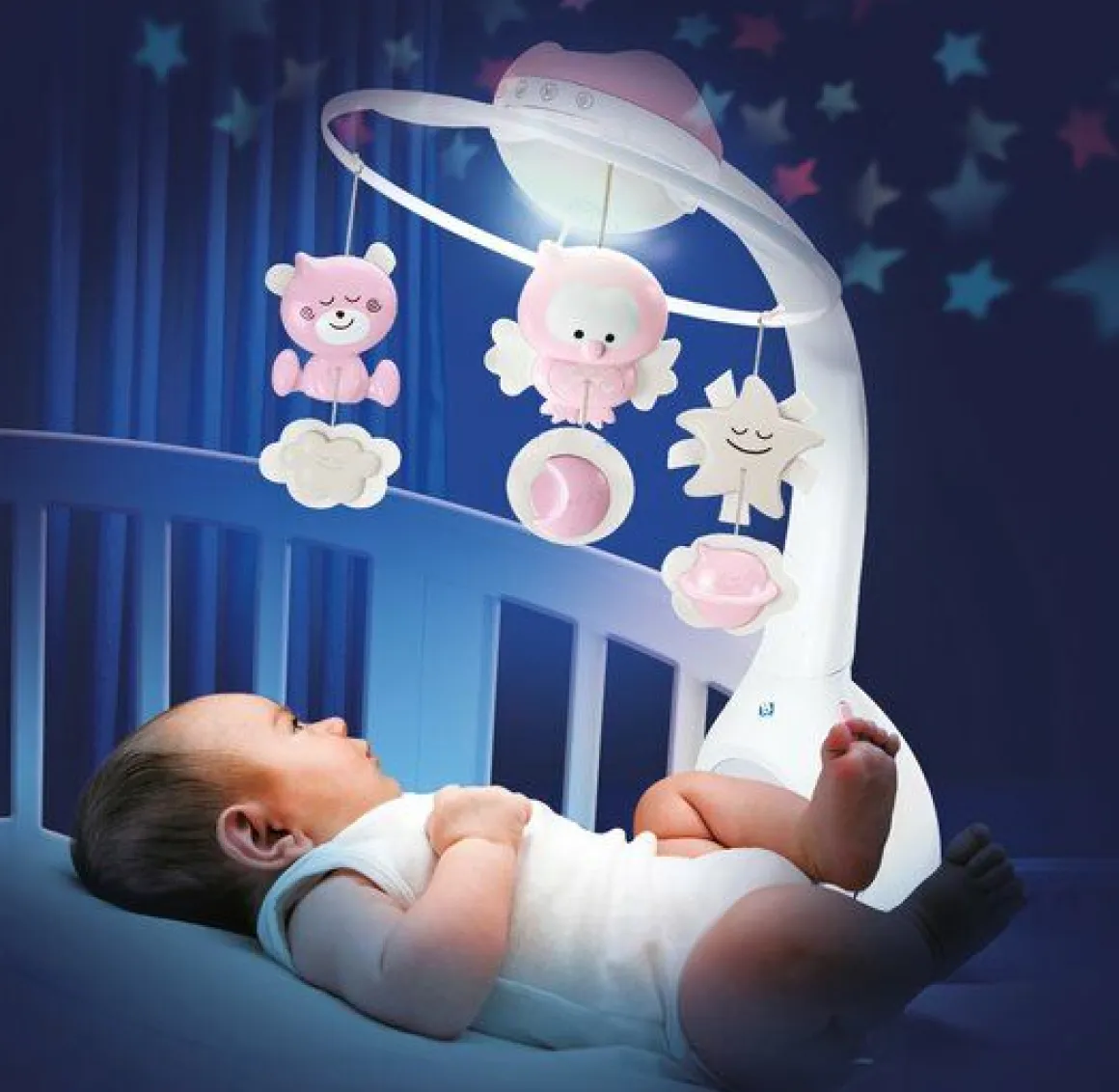 B-Kids WOM Musical 3 in 1 Projector Mobile Pink