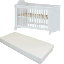 Born Lucky Baby Bed Met Matras Ohio Wit 60 x 120 cm