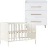 Born Lucky Babykamer Wit 2 Delig Baby Bed Lola + Commode Stockholm