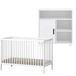 Born Lucky Babykamer Wit 2 Delig Baby Bed Joep + Commode Mila