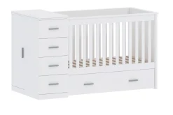 Born Lucky Combi Ledikant Memphis Wit Met Matras