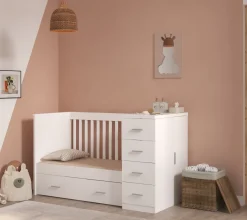 Born Lucky Combi Ledikant Memphis Wit Met Matras