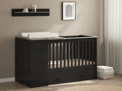 Born Lucky Combi Ledikant Memphis Zwart Eiken