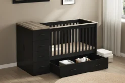 Born Lucky Combi Ledikant Memphis Zwart Eiken