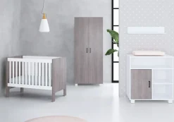 Born Lucky Kledingkast Fresno Wit&Grijs