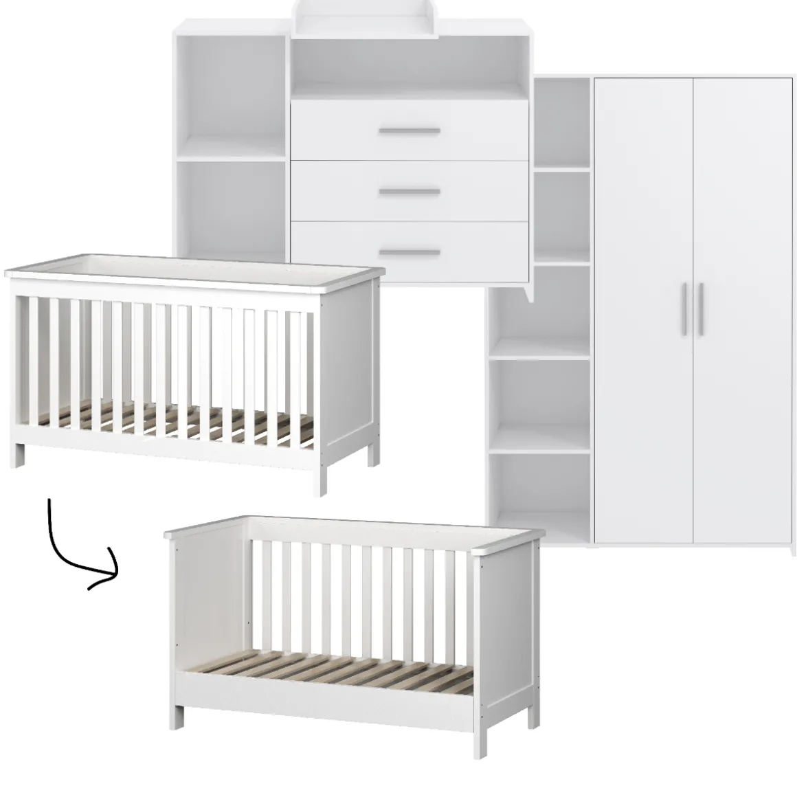 Born Lucky Meegroei Babykamer Luuk Wit 3 Delig