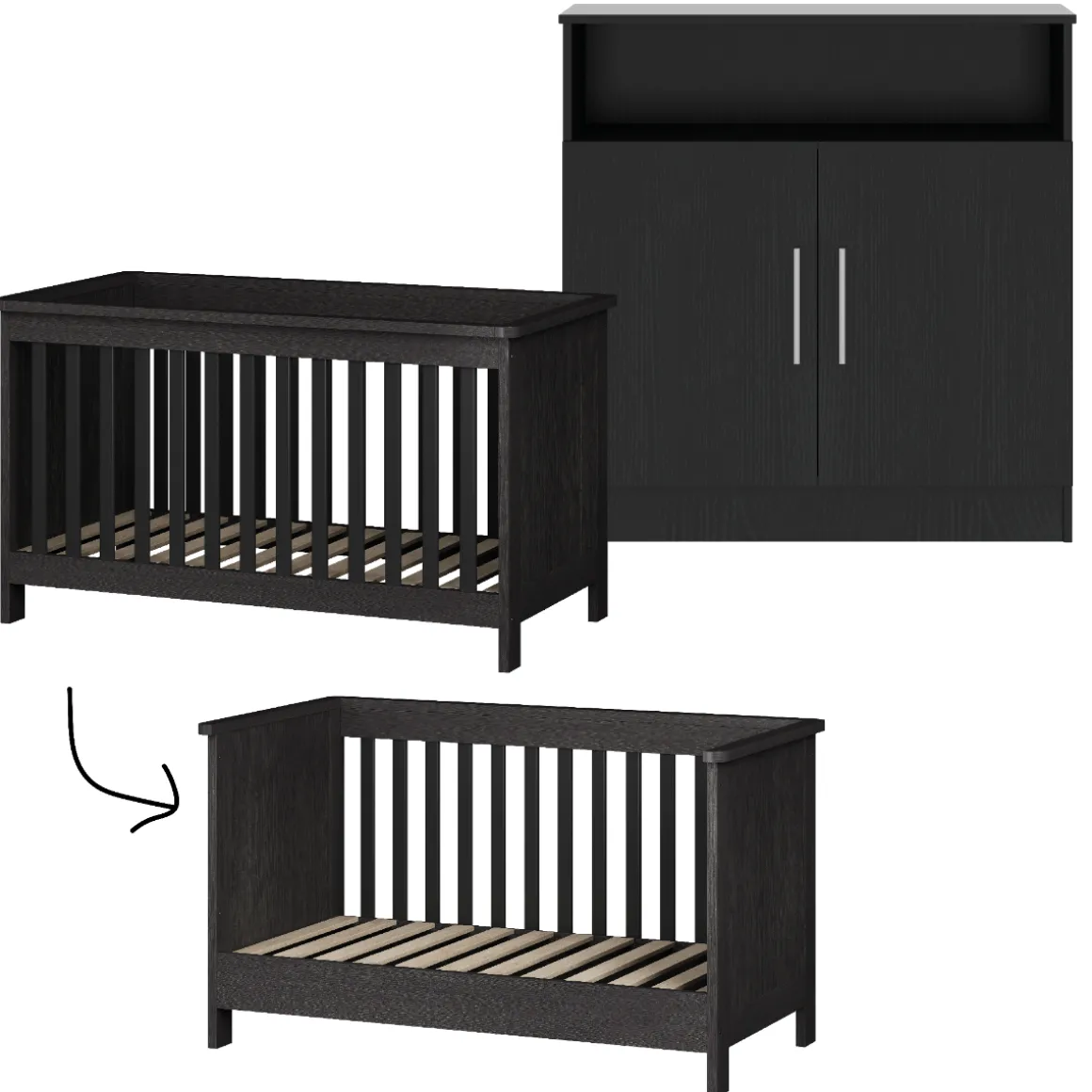 Born Lucky Meegroei Babykamer Tucson Zwart 2 Delig