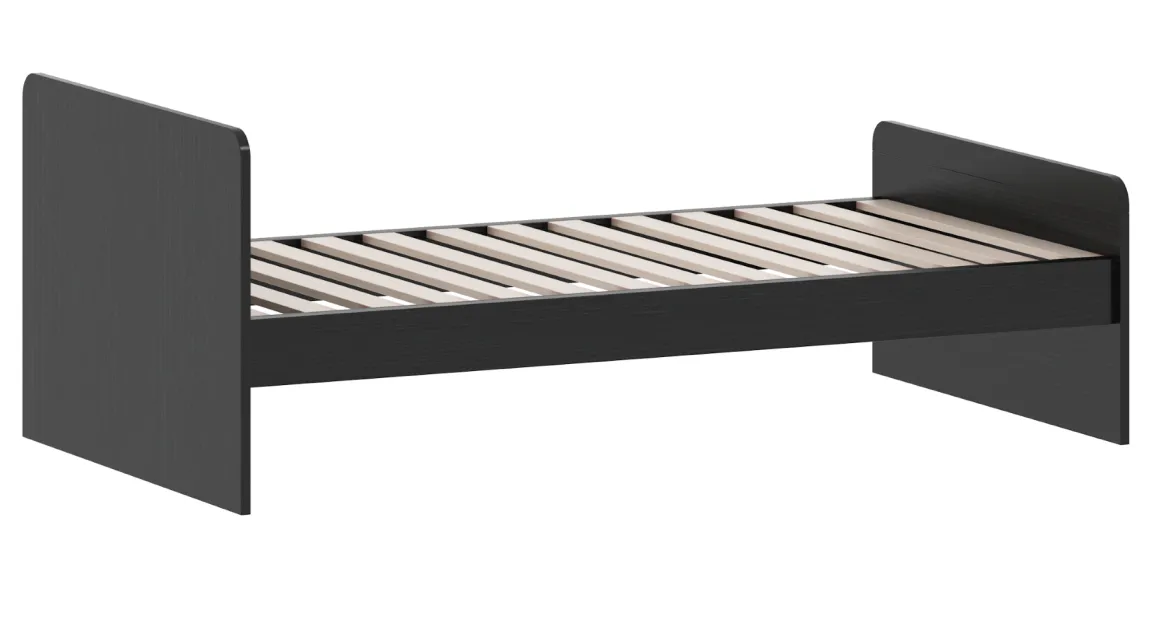 Born Lucky Meegroei Ledikant Met Lade Sydney Zwart 70 x 140 cm