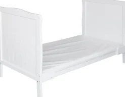 Born Lucky Meegroei Ledikant Met Veiligheidsrekje 70 x 140 cm Wit + Born Lucky Junior Matras 70 x 140 cm