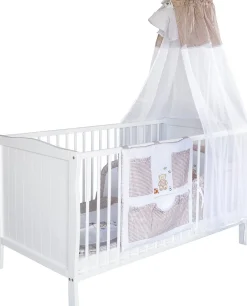 Born Lucky Meegroei Ledikant Met Veiligheidsrekje 70 x 140 cm Wit + Born Lucky Junior Matras 70 x 140 cm