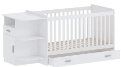 Born Lucky Meegroei Ledikant Met Lade Sydney Wit 70 x 140 cm