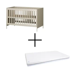 Born Lucky Meegroei Ledikant Belmond Clay 70 x 140 cm + Born Lucky Junior Matras 70 x 140 cm