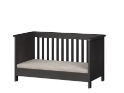 Born Lucky Meegroei Ledikant Tucson Zwart 70 x 140 cm + Born Lucky Junior Matras 70 x 140 cm