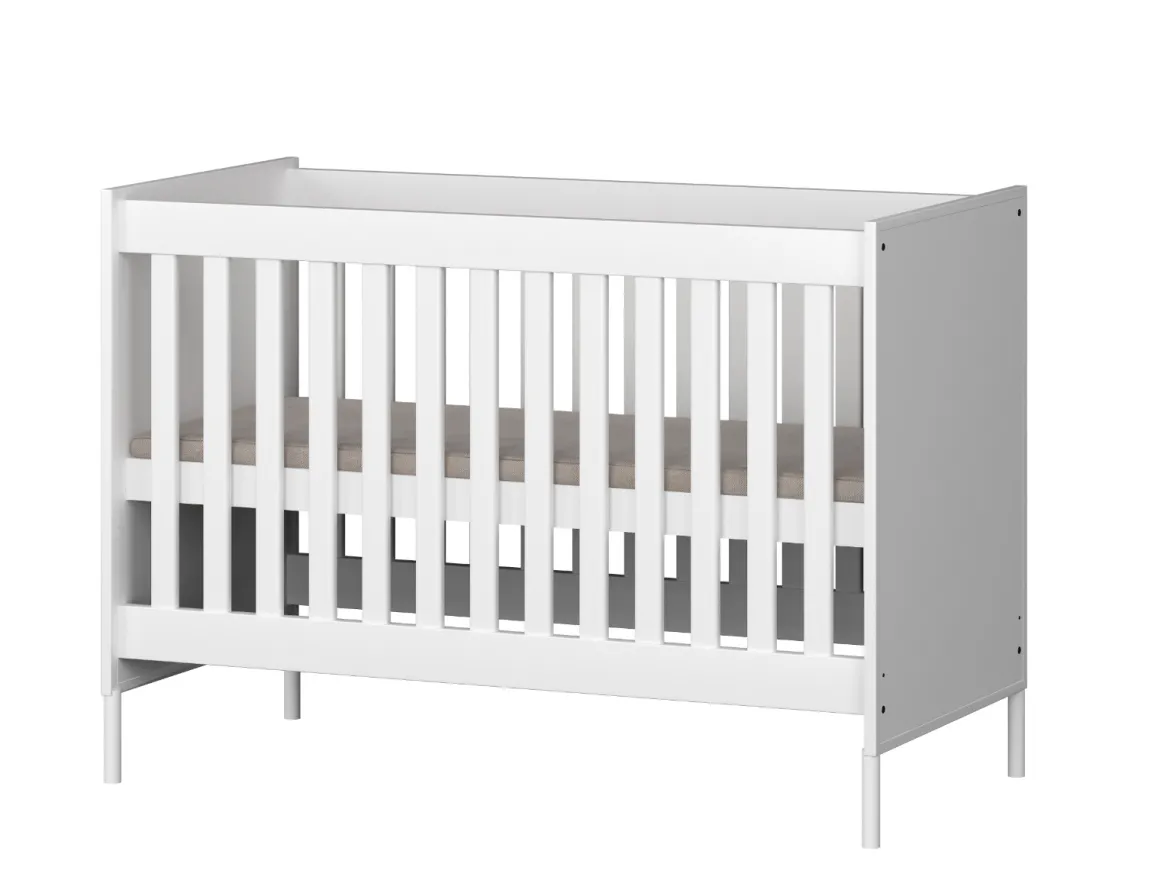 Born Lucky Santiago Baby Bed 60x120 cm Wit
