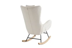 Born Lucky Schommelstoel Teddy Stof Wit