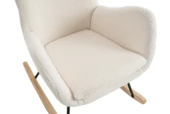 Born Lucky Schommelstoel Teddy Stof Wit