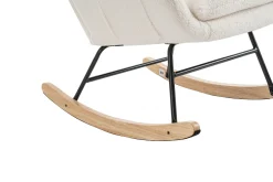 Born Lucky Schommelstoel Teddy Stof Wit