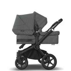 Bugaboo Donkey 5 Duo Kinderwagen 3 In 1 Graphite Grey Melange Met Cybex Cloud T Groep 0 Autostoel + Isofix Base + Voetenzak