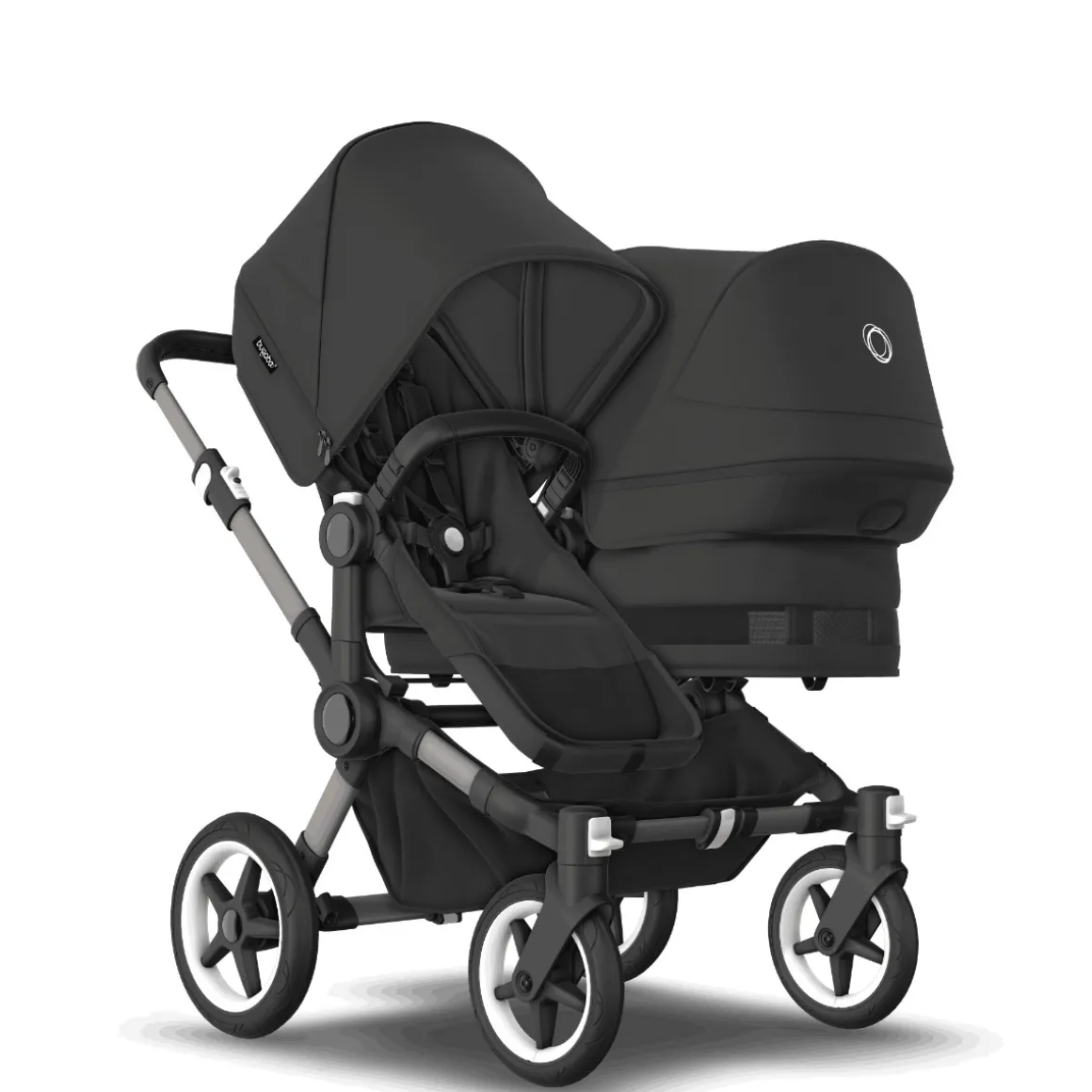 Bugaboo Donkey 5 Duo Kinderwagen 2 In 1 Graphite Midnight Black + Voetenzak