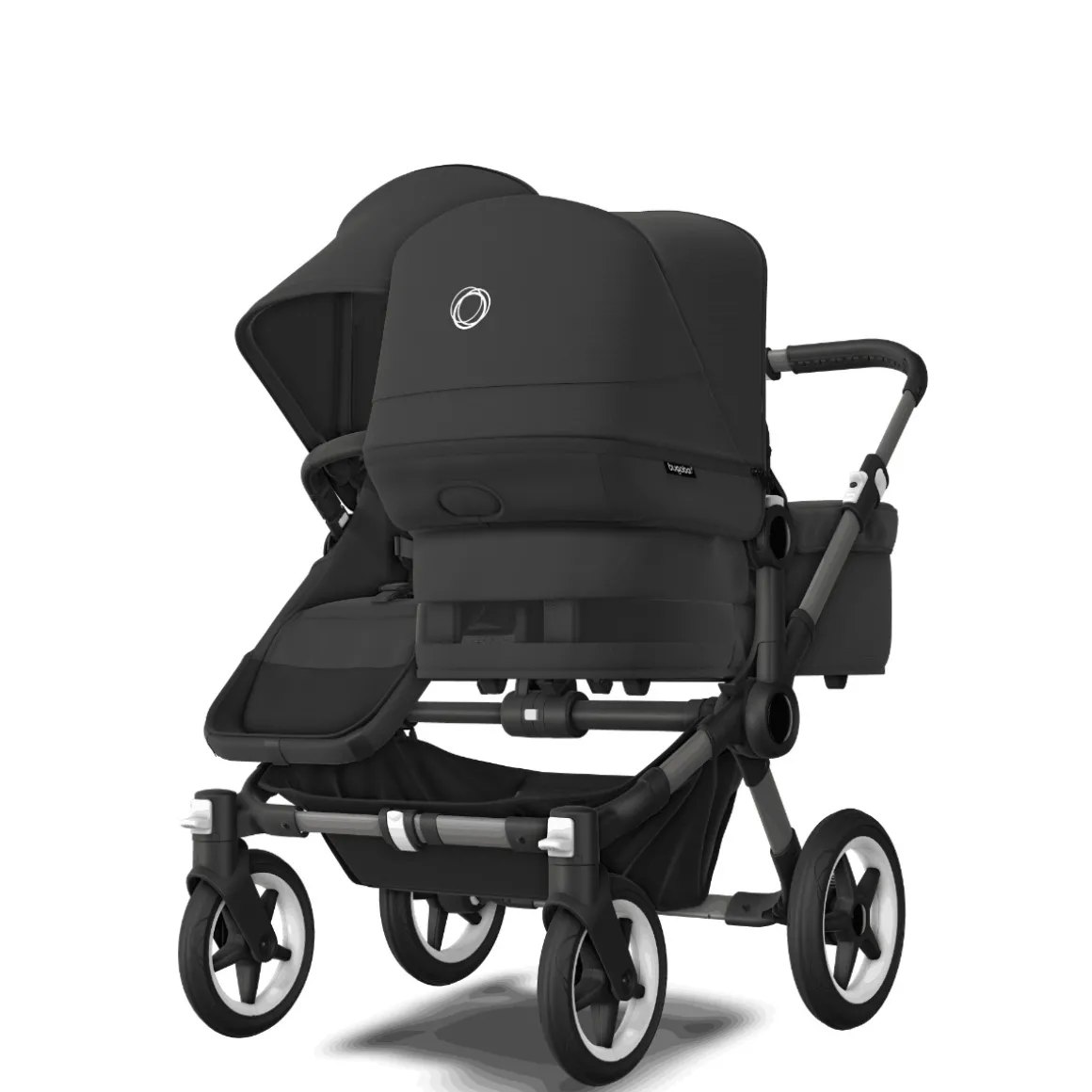 Bugaboo Donkey 5 Duo Kinderwagen 2 In 1 Graphite Midnight Black + Voetenzak