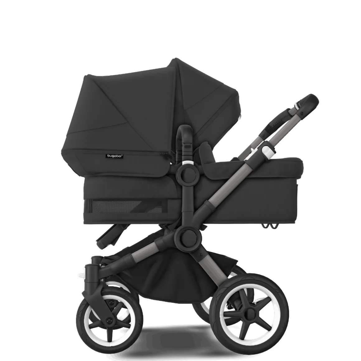 Bugaboo Donkey 5 Duo Kinderwagen 2 In 1 Graphite Midnight Black + Voetenzak