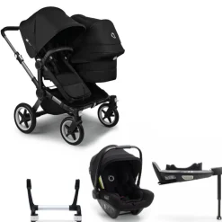 Bugaboo Donkey 5 Duo Kinderwagen 3 In 1 Graphite Midnight Black + Isofix Base