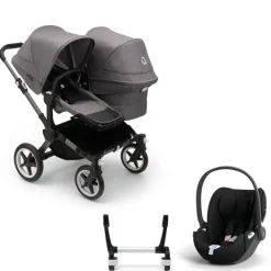 Bugaboo Donkey 5 Duo Kinderwagen 3 In 1 Graphite Grey Melange Met Cybex Cloud T Groep 0 Autostoel