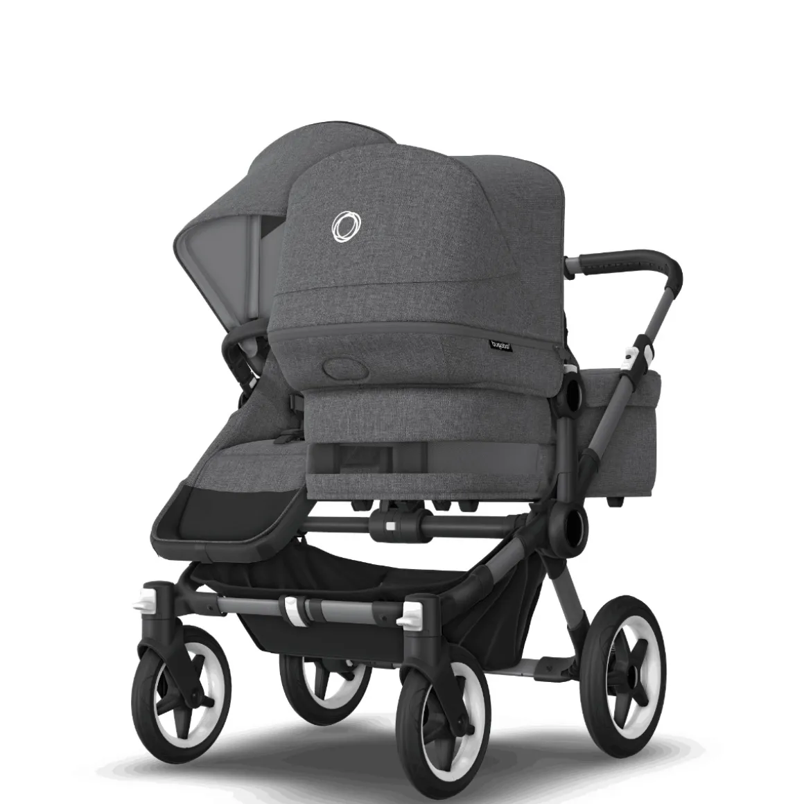 Bugaboo Donkey 5 Duo Kinderwagen 3 In 1 Graphite Grey Melange Met Cybex Cloud T Groep 0 Autostoel