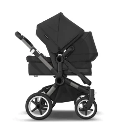 Bugaboo Donkey 5 Duo Kinderwagen 3 In 1 Graphite Midnight Black Met Cybex Cloud T Groep 0 Autostoel + Isofix Base + Voetenzak