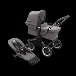 Bugaboo Donkey 5 Mono Kinderwagen 3 In 1 Graphite Grey Melange Met Cybex Cloud T Groep 0 Autostoel + Isofix Base + Voetenzak