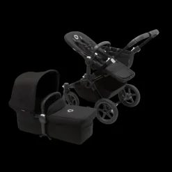 Bugaboo Donkey 5 Mono Kinderwagen 3 In 1 Black Midnight Black Met Cybex Cloud T Groep 0 Autostoel + Isofix Base