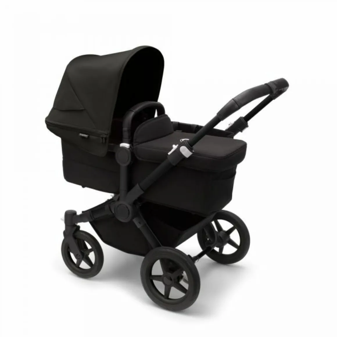 Bugaboo Donkey 5 Mono Kinderwagen 3 In 1 Black Midnight Black Met Cybex Cloud T Groep 0 Autostoel + Isofix Base