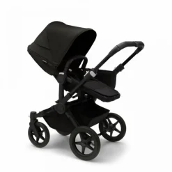Bugaboo Donkey 5 Mono Kinderwagen 3 In 1 Black Midnight Black Met Cybex Cloud T Groep 0 Autostoel + Isofix Base