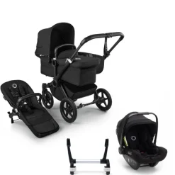 Bugaboo Donkey 5 Mono Kinderwagen 3 In 1 Black Midnight Black