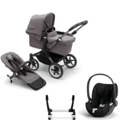 Bugaboo Donkey 5 Mono Kinderwagen 3 In 1 Graphite Grey Melange Met Cybex Cloud T Groep 0 Autostoel