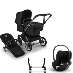 Bugaboo Donkey 5 Mono Kinderwagen 3 In 1 Graphite Midnight Black Met Cybex Cloud T Groep 0 Autostoel