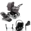 Bugaboo Donkey 5 Mono Kinderwagen 3 In 1 Graphite Grey Melange Met Cybex Cloud T Groep 0 Autostoel + Isofix Base